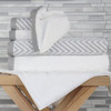 Cambria Hotels Bath Towel, 30x60" 15.5 Lbs/Dz White Grey Hems Case Of 36