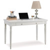 Leick Home Turned Leg Laptop Writing Desk,center Keyboard Drawer,cottage White
