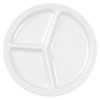 Thunder Group 10" 3 Compartment Plate White Package Of 12