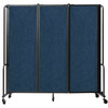 National Public Seating Room Divider 6' Height 3 Sections Blue
