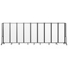 National Public Seating Room Divider 6' Height 9 Sections Clear Acrylic Panels