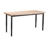 National Public Seating Adjustable Steel Table Black 30x72 Butcherblock Top