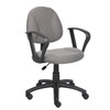 Boss Office Products Deluxe Loop Arm Posture Chair, Grey
