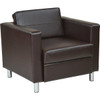 Worksmart Espresso Faux Leather Easycare Espresso Faux Leather Armchair