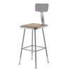 National Public Seating 25"-33" Height Adjustable Square Seat Steel Stool