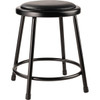 National Public Seating 18" Heavy Duty Vinyl Padded Steel Stool, Black