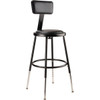 National Public Seating 19"-27" Height Adjustable Heavy Duty Vinyl Steel Stool