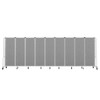 National Public Seating Room Divider, 6' Height, 9 Sections, Grey Panels