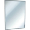 American Specialties 24"W X 36" H Rectangular Wall Mount Bathroom Vanity Mirror In Stainless Steel