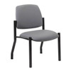 Boss Office Products Armless Patient Room Guest Chair In Gray Antimicrobial Vinyl
