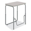 Safco Alphabetter 2.0 Height Student Desk With Pendulum, 22" To 30", Gray