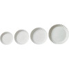 Ajm Packaging White Uncoated Paper Plates, 6", Case Of 1000