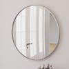Design House Kenna Round Wall Mirror With Silver Frame, 24"