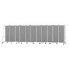 National Public Seating Room Divider 6'H 11 Sections Grey Panels And Grey