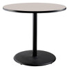 National Public Seating 36"R Cafe Table 36"H Round Base Grey Top Black Frame