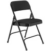 National Public Seating 2200 Series Folding Chair, Fabric, Black, Package Of 4