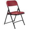 National Public Seating 800 Series Plastic Folding Chair,burgundy, Package Of 4