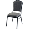 National Public Seating 9350 Series Fabric Stack Chair, Greystone, Package Of 4