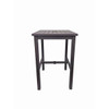 Grosfillex 42x28 Sigma Bar Height Table, 100% Aluminum, Black