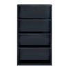 Hirsh 4 Shelf Metal Bookcase 60" H Black