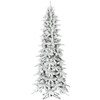 Fraser Hill Farm 7.5' Slim Mountain Pine Flocked Christmas Tree