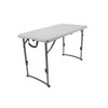 National Public Seating 24 In. X 48 In. Fold In Half Table, Adjustable Height, Speckled Grey