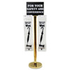 Tatco Wet Umbrella Bag Stand, 16w X 12d X 54-1/2h, Brass-Plated Metal