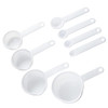 Chef Craft 8 Pc Measuring Cups & Spoons Set-Plastic White Case Of 12