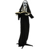 Haunted Hill Farm 5'5" Standing Witch Nun With Lights And Sound