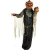 Haunted Hill Farm 7' Poseable Pumpkin Man With Lights And Sound