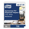 Tork Xpressnap Fit White Dispenser Napkin N14, Compostable 2-Ply, Case Of 36