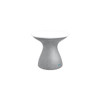 Ledge Lounger Autograph Standard Side Table-Granite Gray Base-White Lid