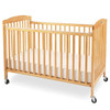 L.A. Baby The Full Size Wood Folding Crib, Natural