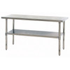 Quantum Storage Systems Stainless Steel Table With Undershelf, 24" X 72" X 34"