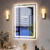 Easly 24" W X 36" H LED Light Anti-Fog Rectangular Frameless Wall Vanity Mirror