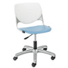 Kfi Seating Kool Computer Chair, White Back, Sky Blue Seat