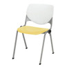 Kfi Seating Kool Stack Chair, White Back, Yellow Seat
