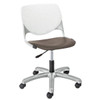 Kfi Seating Kool Computer Chair, White Back, Brownstone Seat