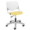 Kfi Seating Kool Computer Chair, White Back, Yellow Seat