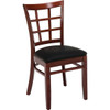 Kfi Mahogany Vinyl Seat Cafe Chair