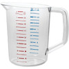 Rubbermaid Commercial 2 Qt Clear Polycarbonate Measuring Cup (6-Pack)