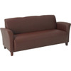 Office Star Products Furniture Breeze - Wine Eco Leather Sofa