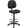 Boss Drafting Stool, Fabric Seat, Black