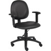 Boss Mid Back Diamond Task Chair, Black, Adjustable Arms