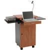 Oklahoma Sound Multimedia Portable Presentation And A/V Station Cherry Finish