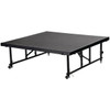 National Public Seating Portable Stage With Grey Carpet 48 X 48", 16-24" Heig