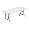 Realspace Gray Molded Plastic Top Folding Table 6' W