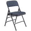 National Public Seating Premium Fabric Char-Blue Folding Chairs, Package Of 4