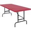National Public Seating 30 X 72 Height Adjustable Heavy Duty Folding Table, Red