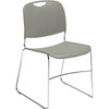 National Public Seating Ultra Compact Plastic Stack Chair Grey